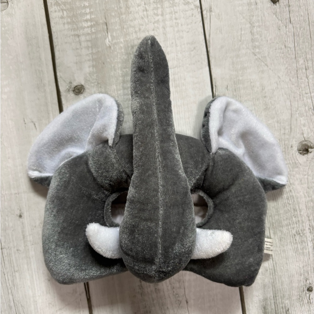 Gray Elephant Plush Mask